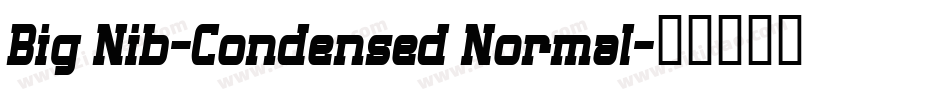 Big Nib-Condensed Normal字体转换